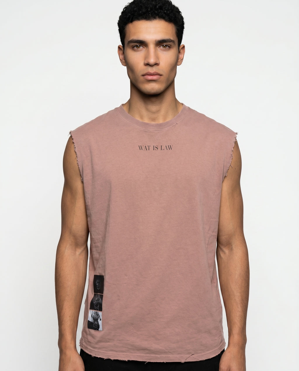 Distressed Sleeveless — Pink