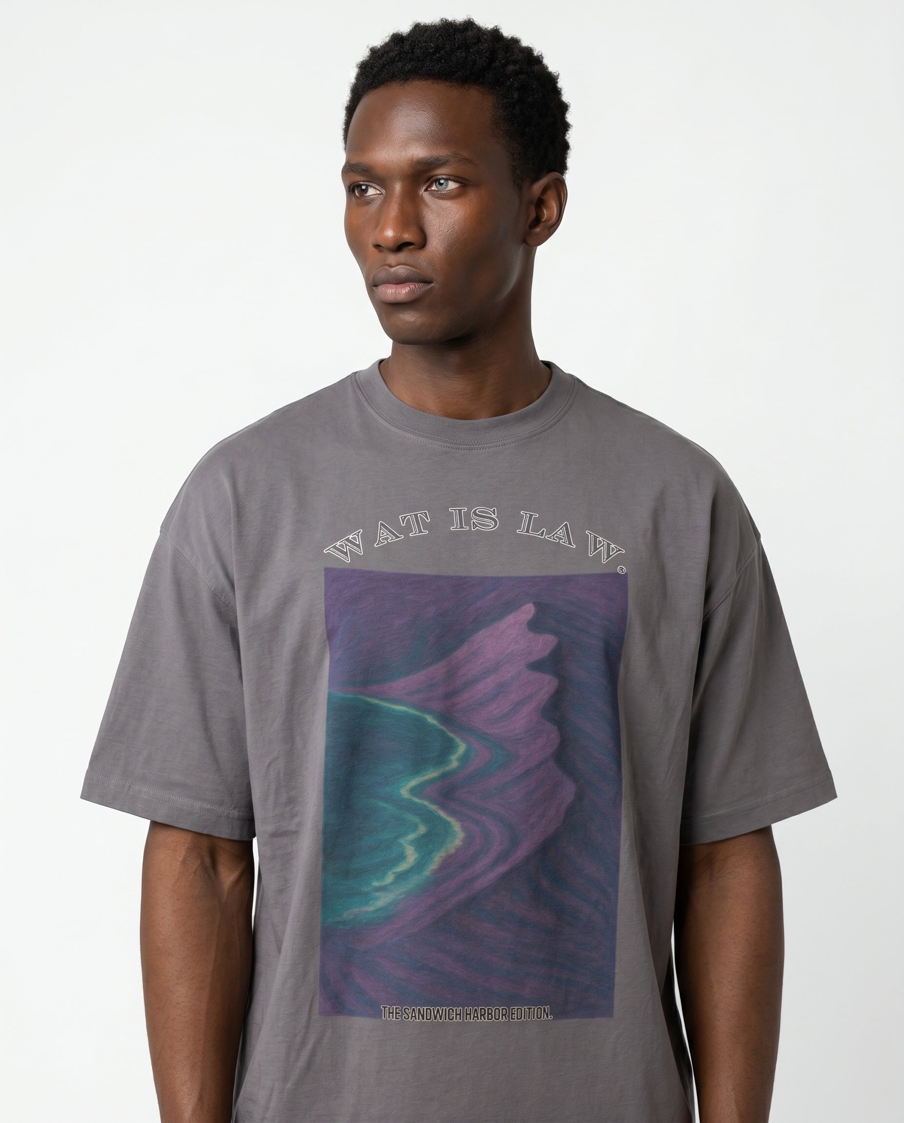 Sandwich Harbor CrewNeck — Grey/Purple