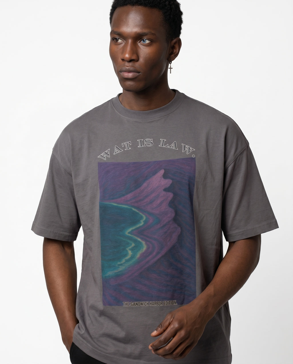 Sandwich Harbor CrewNeck — Grey/Purple