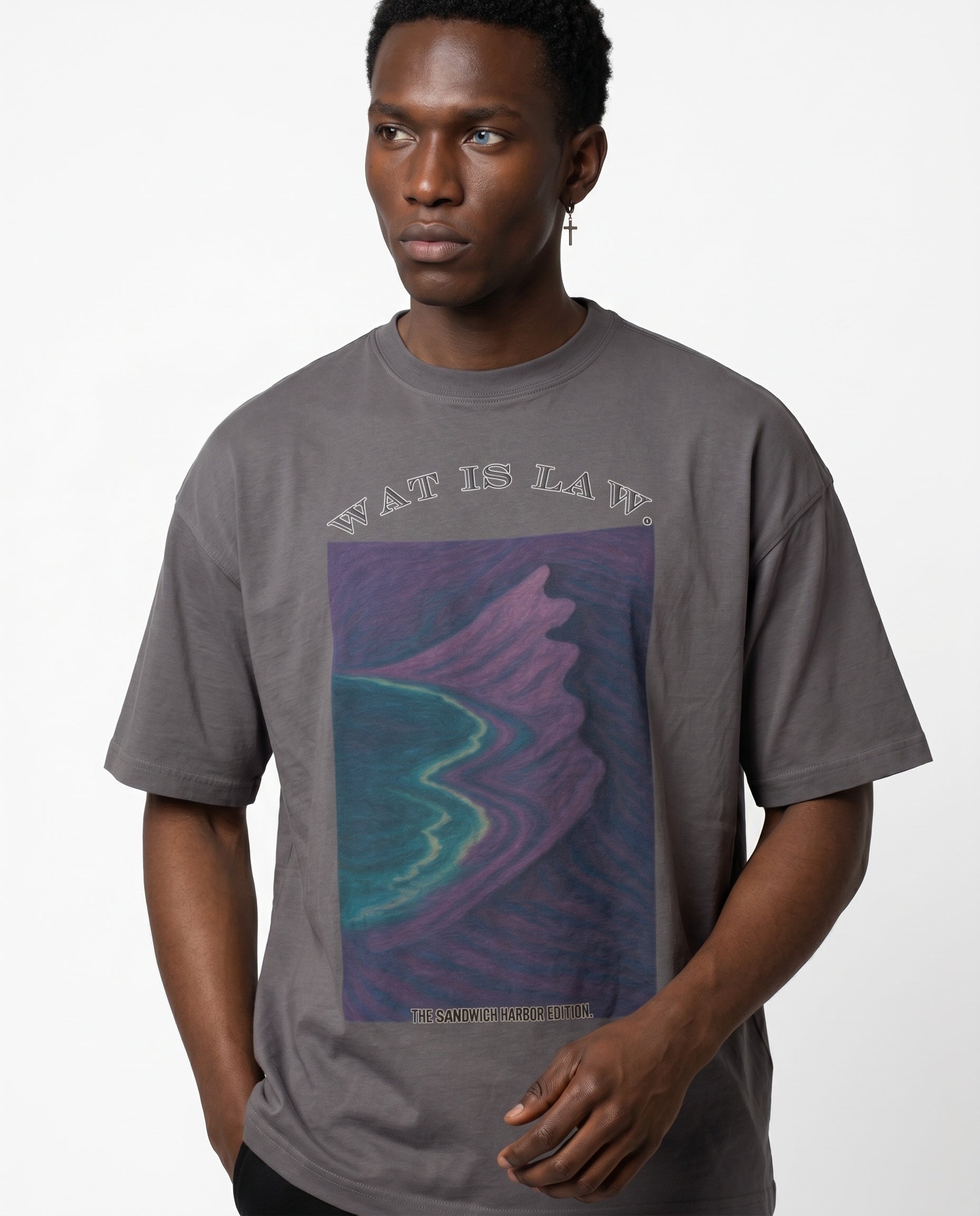 Sandwich Harbor CrewNeck — Grey/Purple