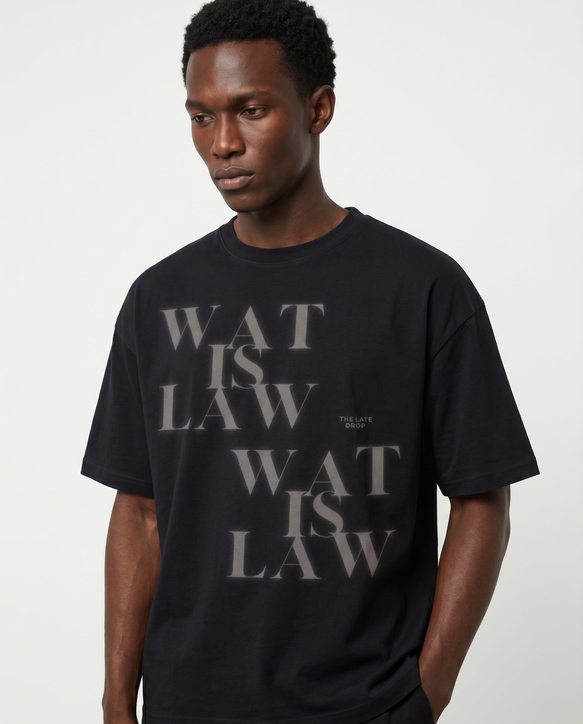WAT IS LAW CrewNeck — Black