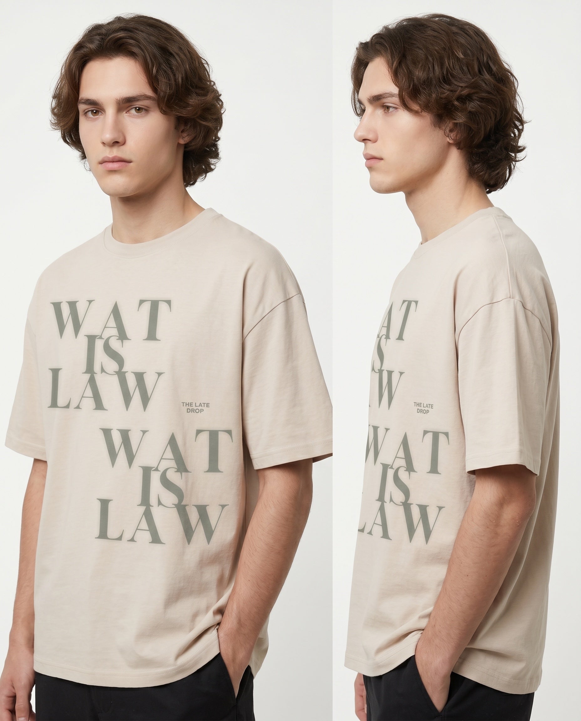 WAT IS LAW CrewNeck — Cream