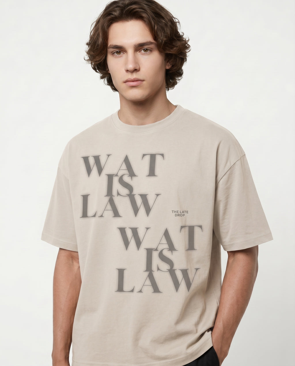 WAT IS LAW CrewNeck — Cream